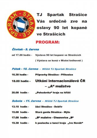 Program oslav (plakát)